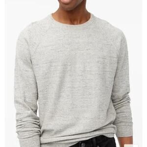 J.Crew Raglan budded Crewneck 100% Cotton Men Sweater Gray Size XL